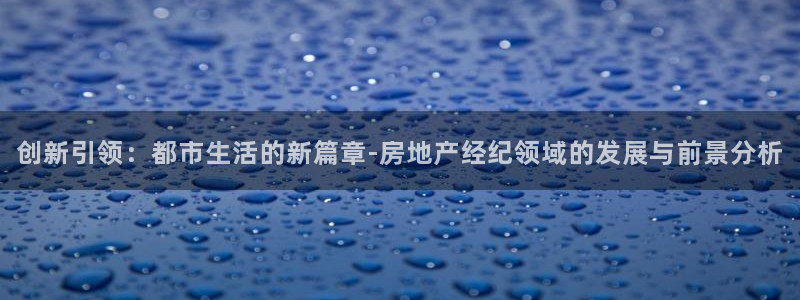 和记澳门官网：创新引领：都市生活的新篇章-房地产经纪领域的发