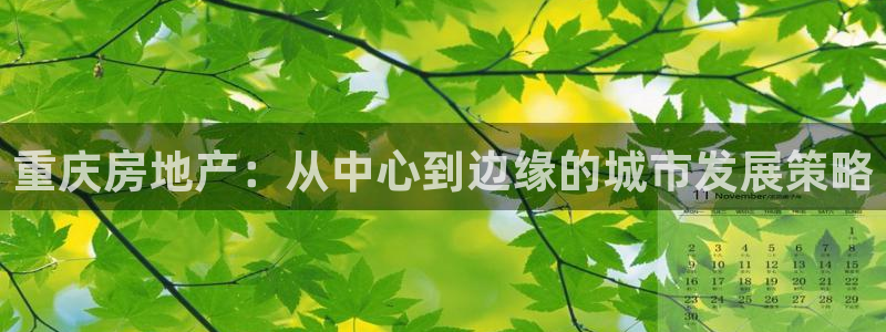 和记网开户官网：重庆房地产：从中心到边缘的城市发展策略