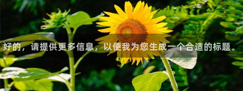 和记官网娱乐场：好的，请提供更多信息，以便我为您生成一个合适