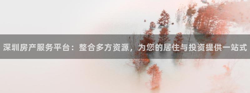 和记娱等级h88285官网：深圳房产服务平台：整合多方资源，