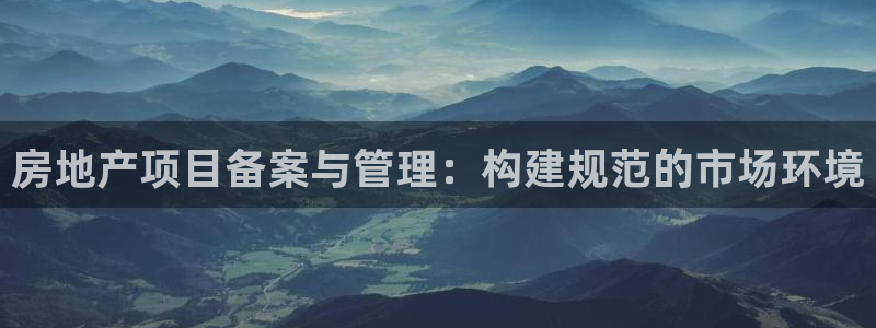 和记黄埔 成都 官网：房地产项目备案与管理：构建规范的市场环