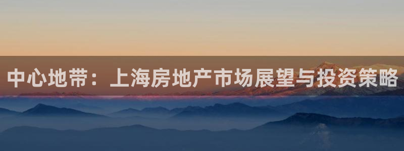 和记3国际万能卡官网：中心地带：上海房地产市场展望与投资策略