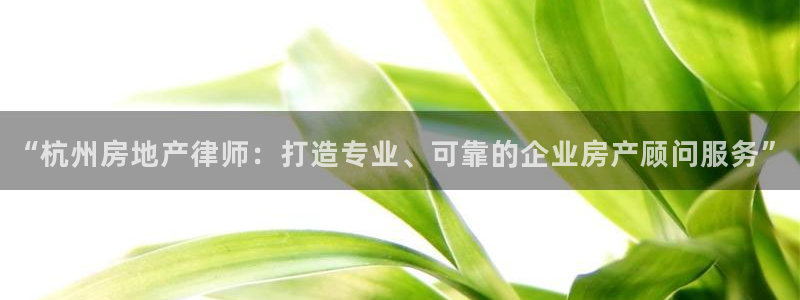 江苏和记伟业官网：“杭州房地产律师：打造专业、可靠的企业房产