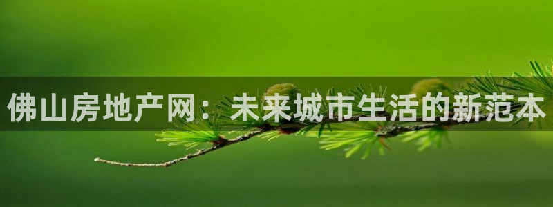 和记万佳官网：佛山房地产网：未来城市生活的新范本