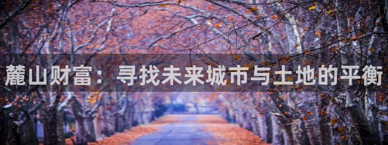 和记娱实惠h88285官网：麓山财富：寻找未来城市与土地的平