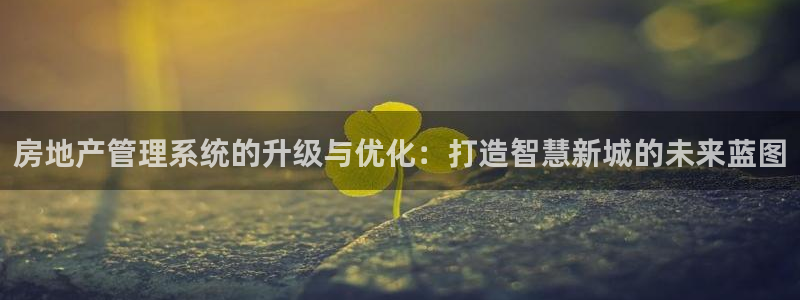 和记登录官网：房地产管理系统的升级与优化：打造智慧新城的未来